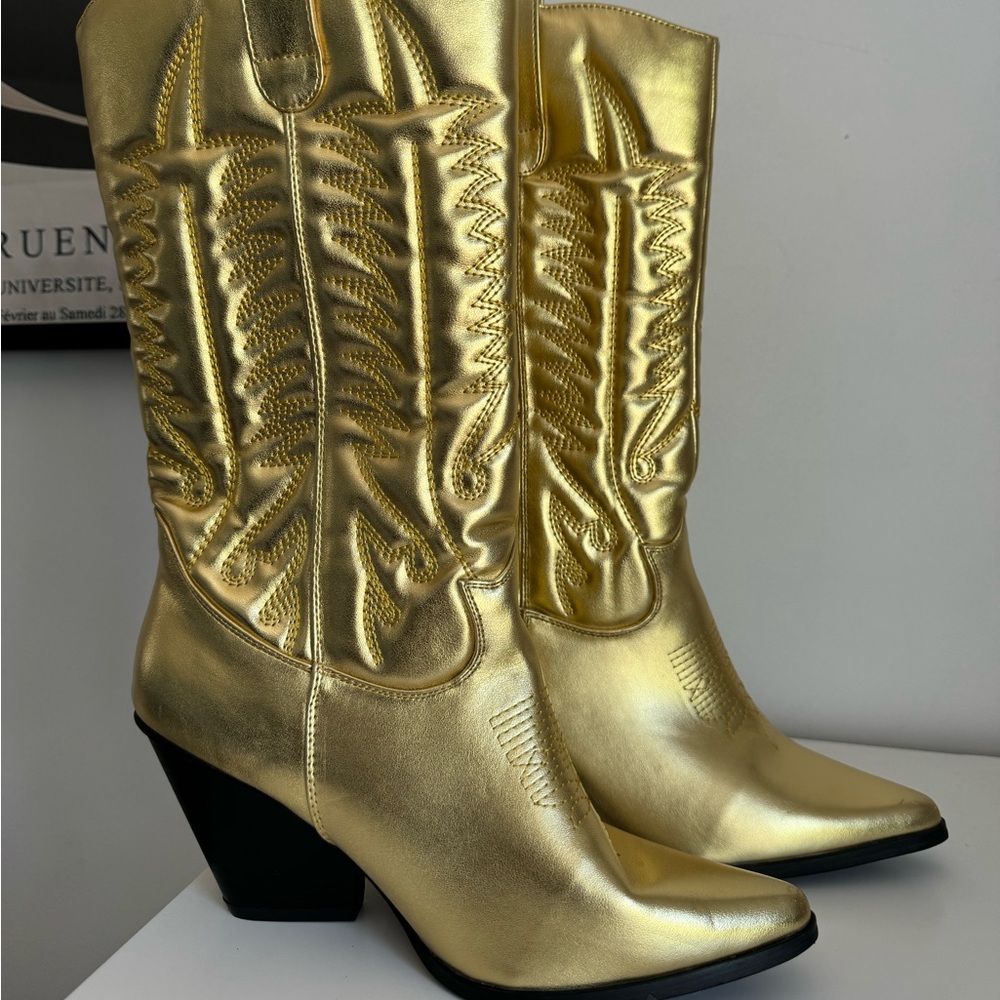 Gold Cowboy Boots